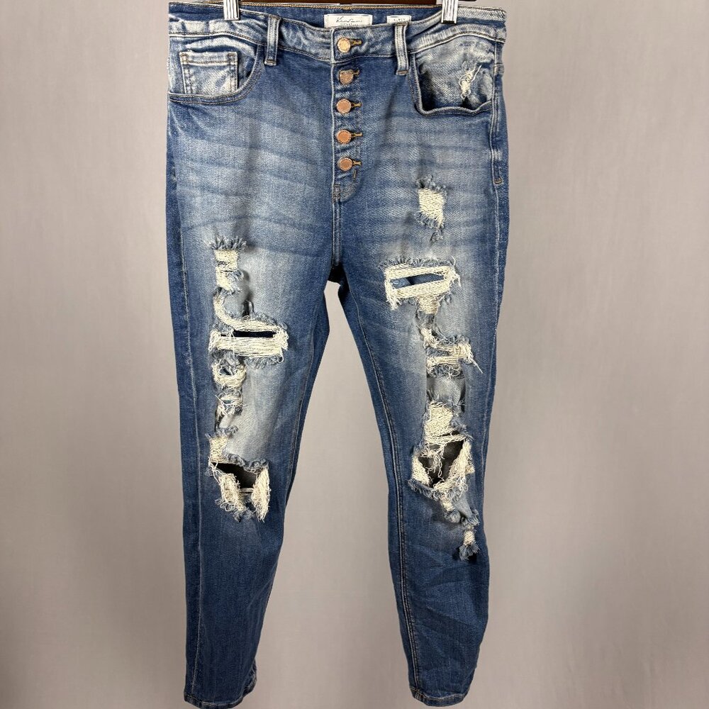 KanCan | High Rise Jeans | 31 | Button Fly | Distressed